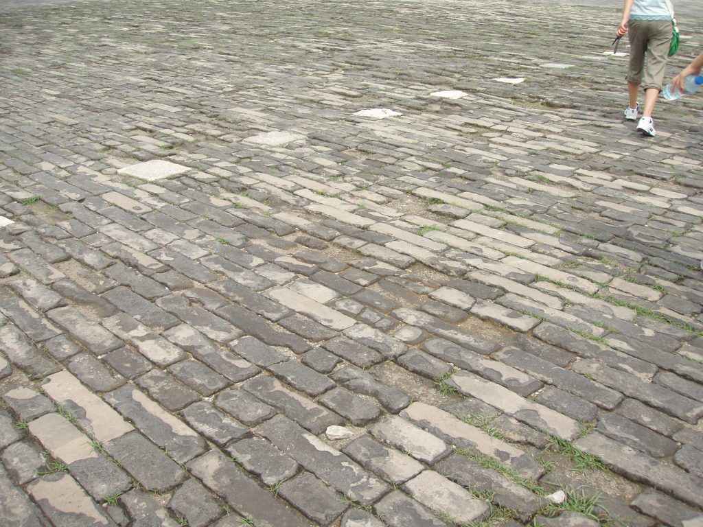 Stone paving on a Forbidden City walking route.
