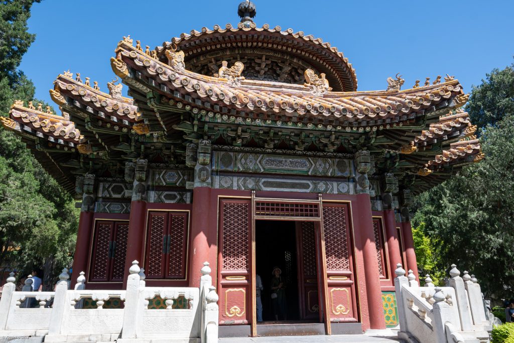 Rockery and trees in the Imperial Garden of the Forbidden City