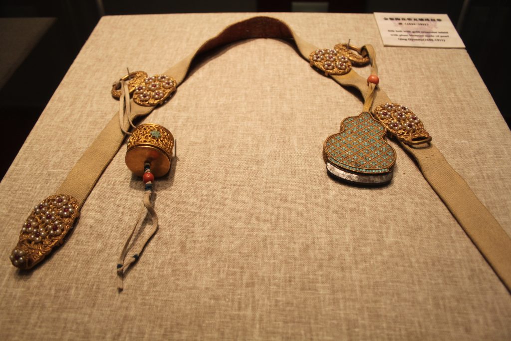 Object display inside the Palace Museum at the Forbidden City