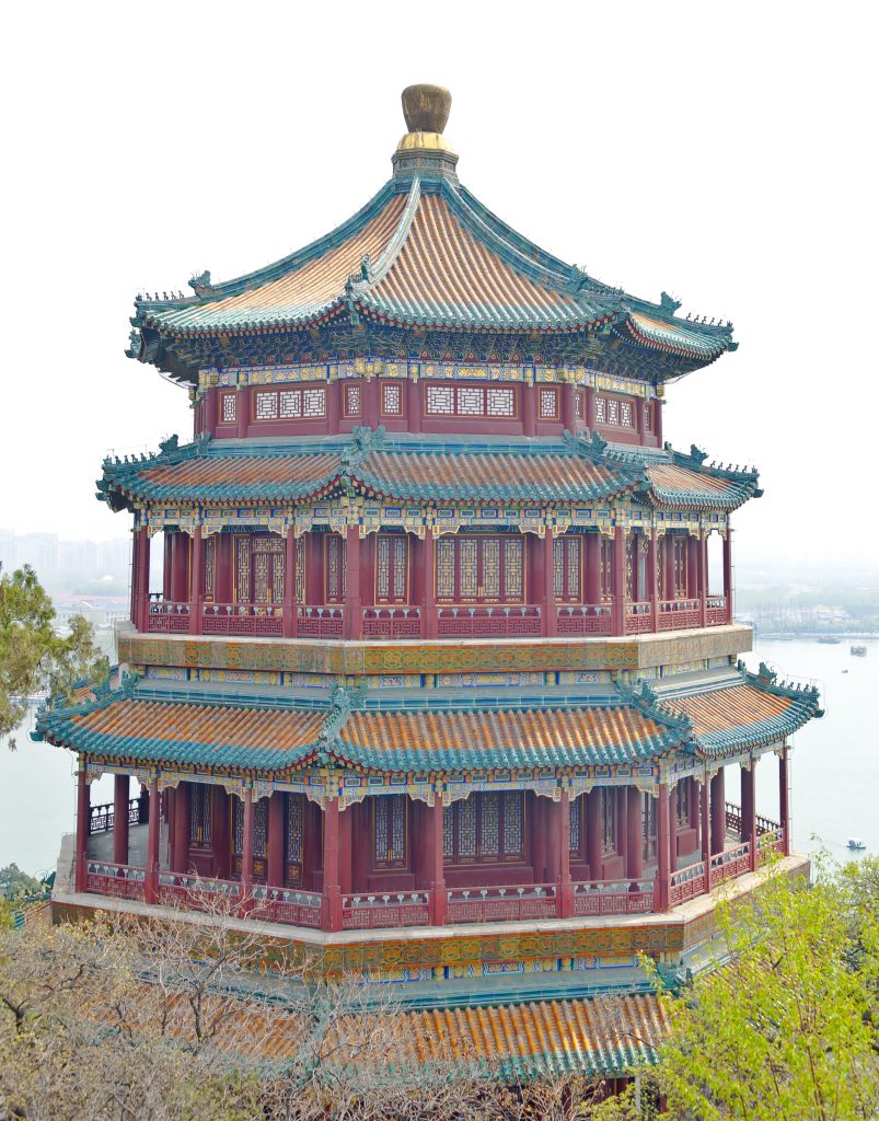Tower of Buddhist Incense and Longevity Hill area at the Summer Palace.