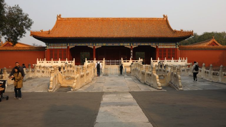Front view of the Hall of Martial Valor in the Forbidden City